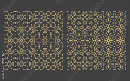 Arabic ornaments. Patterns, backgrounds and Textile ornament