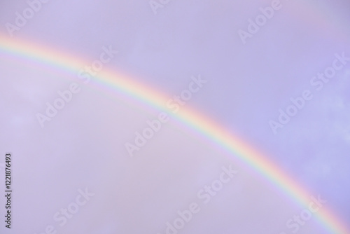 rainbow in the sky over huancayo city 