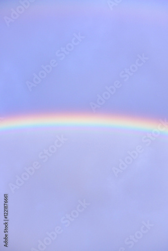 rainbow in the sky over huancayo city 