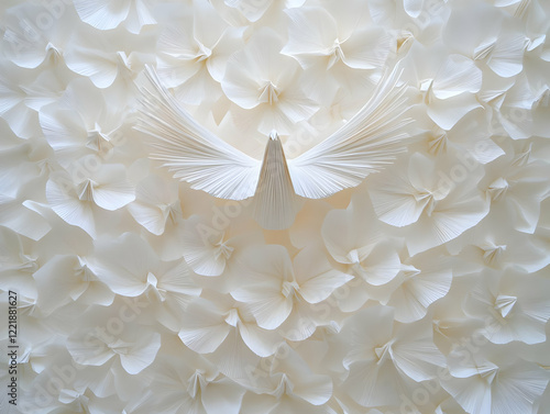 Paper Origami Dove Art Illustration photo