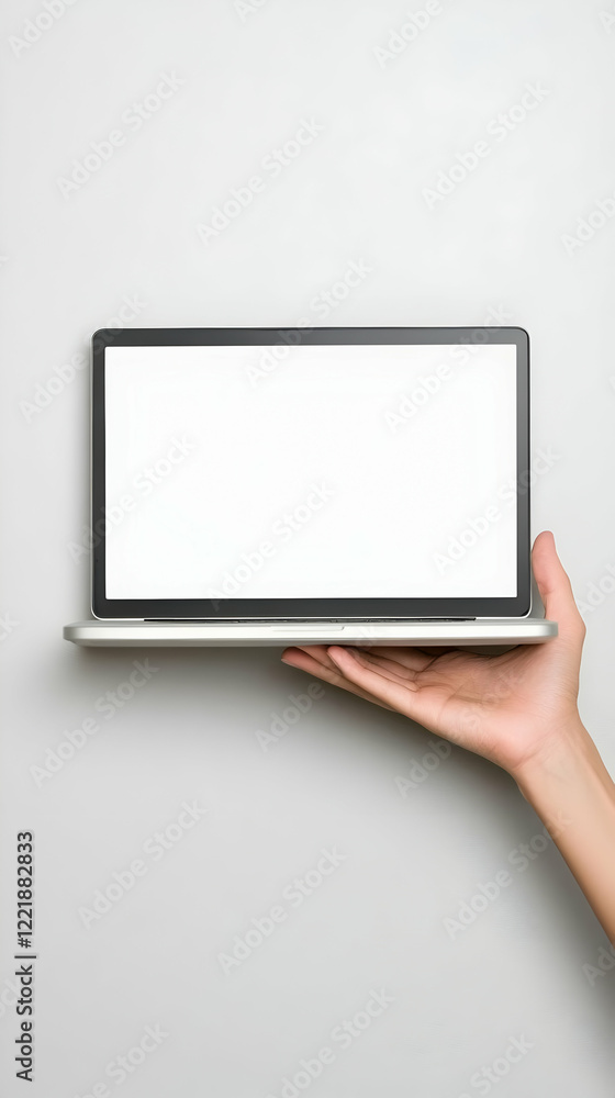 Laptop Mockup Handheld Illustration Laptop Mockup Handheld Illustration