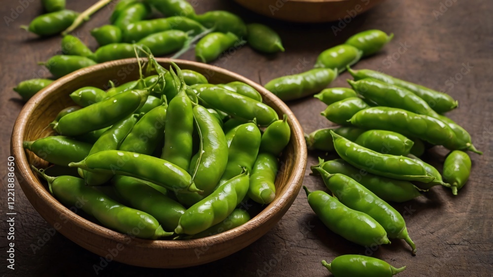 Edamame is pigeon peas, which is the one type of Japaneses pea. That have green pods and outer skin covering with hair. Must be boiled before eating. Edamame is pigeon peas, which is the one type of Japaneses pea. That have green pods and outer skin covering with hair. Must be boiled before eating.