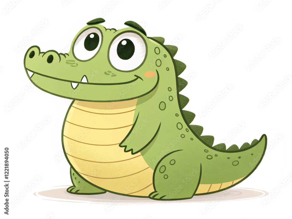 Fototapeta premium cartoon, animal, vector, dinosaur, illustration, crocodile, dragon, reptile, green, lizard, frog, cute, fun, alligator, art, wildlife, nature, drawing, dino, character, funny, monster, wild, gecko, ba