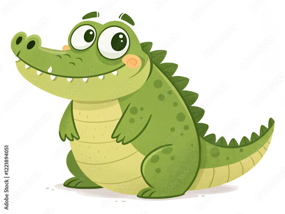 Naklejka premium crocodile cartoon. cartoon, animal, vector, crocodile, illustration, reptile, dinosaur, dragon, lizard, green, alligator, frog, cute, drawing, fun, wildlife, art, nature, character, gecko, dino, amphi