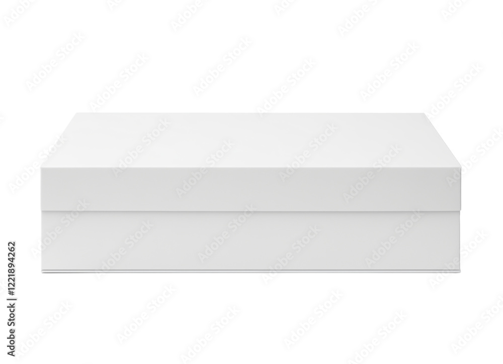 Minimalist White Box Mockup on transparent background Minimalist White Box Mockup on transparent background