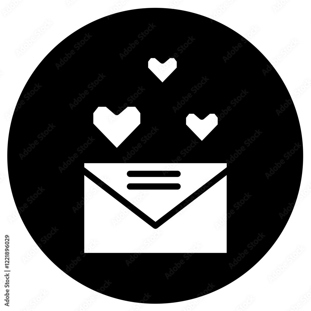 envelope icon with a valentine theme design envelope icon with a valentine theme design