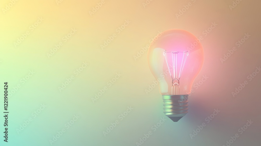 Fototapeta premium Rainbow Light Bulb