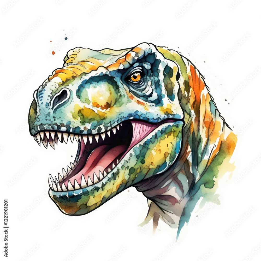 tyrannosaur head isolated on white tyrannosaur head isolated on white