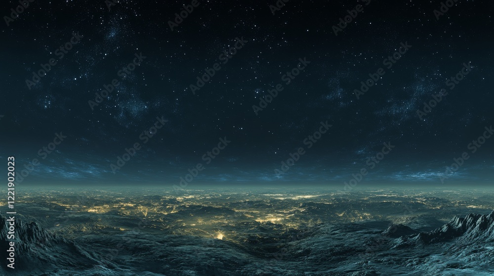 expansive celestial vista, sparkling astral lights, deep space gradient, mystical night atmosphere, gleaming stars, cosmic panorama, ethereal blue horizon, astronomical landscape expansive celestial vista, sparkling astral lights, deep space gradient, mystical night atmosphere, gleaming stars, cosmic panorama, ethereal blue horizon, astronomical landscape