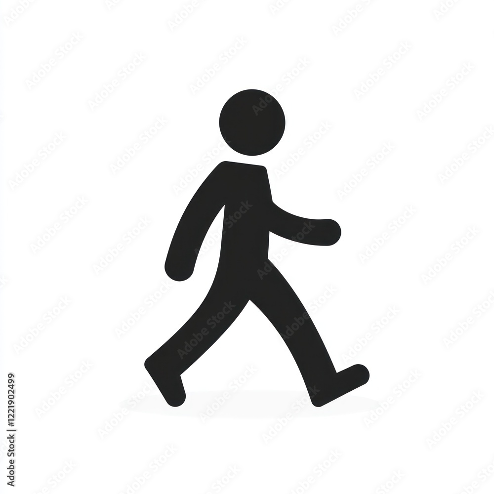 Simple Black Silhouette Of A Walking Person Simple Black Silhouette Of A Walking Person