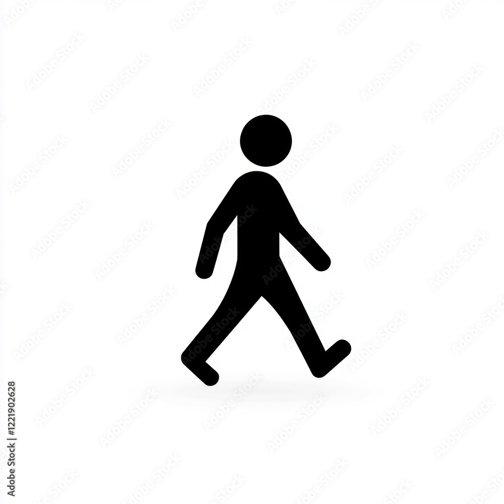 Simple Black Silhouette Of A Walking Person Simple Black Silhouette Of A Walking Person