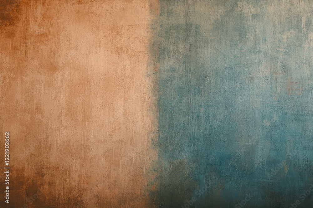 Fototapeta premium Cerulean to taupe gradient with a soft grainy blurred light