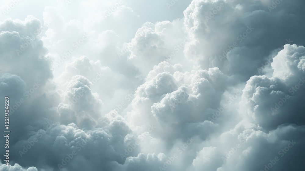 A vast expanse of fluffy white clouds fills the sky A vast expanse of fluffy white clouds fills the sky
