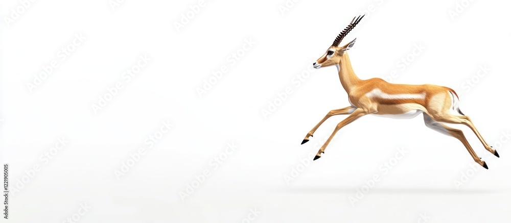 Fototapeta premium Gazelle Leaping in Motion