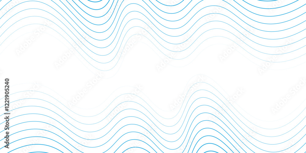 Obraz premium Abstract Wave Lines Minimalist Background Vector Illustration