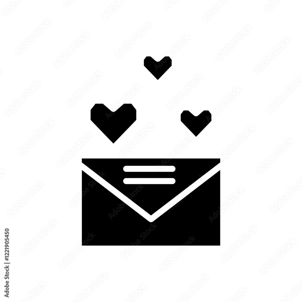 envelope icon with a valentine theme design envelope icon with a valentine theme design