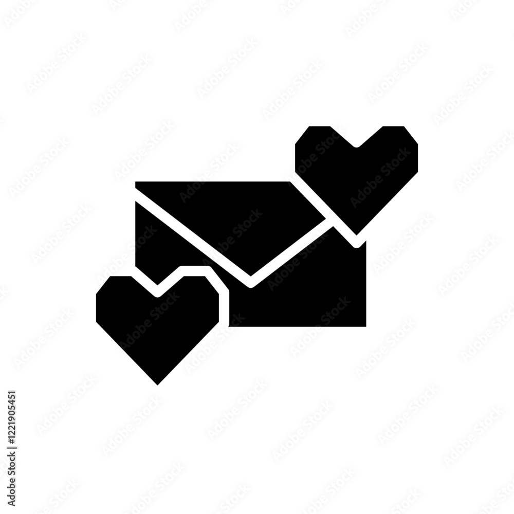 envelope icon with a valentine theme design envelope icon with a valentine theme design