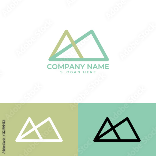 Modern letter "A" and an infinity symbol, conveys endless possibilities and growth. The lines, reminiscent of mountain peaks, perfect for brands with adventure, exploration, or limitless potential.