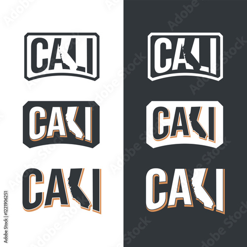 creative logo with the letter "L" is cleverly designed to resemble the shape of the California state. for businesses associated with California, travel, or brands with adventure and West Coast style.