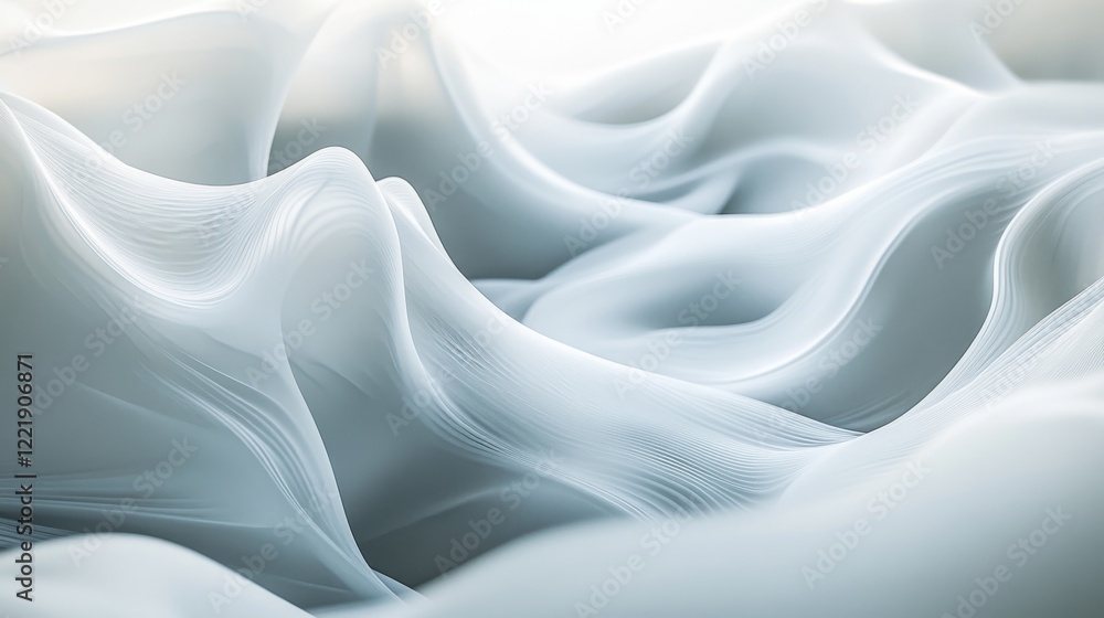 Abstract White Swirling Waves Abstract Design Abstract White Swirling Waves Abstract Design