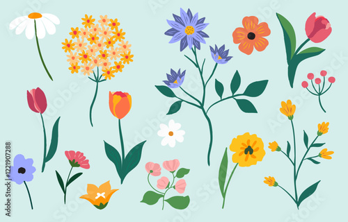 Wallpaper Mural flower object element for spring holiday Torontodigital.ca