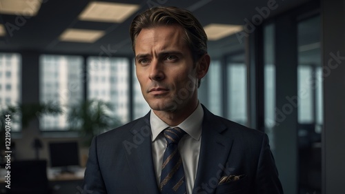 Wallpaper Mural a male model is posing as a businessman in his office Torontodigital.ca