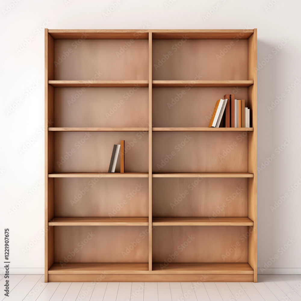 Empty Wooden Bookshelf Room Interior Home Decor Empty Wooden Bookshelf Room Interior Home Decor