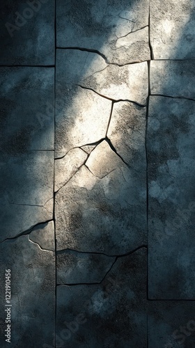 Cracked and weathered grunge abstract stone concrete or mineral surface texture  Dark and monocrome industrial wall background with vintage rough and damaged material pattern photo