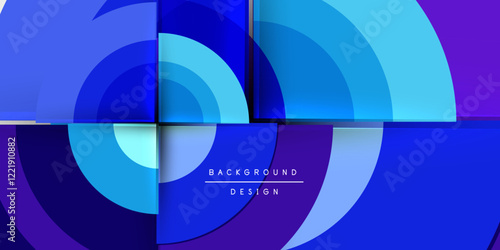 Target circle geometric abstract shapes. Vector Illustration For Wallpaper, Banner, Background, Card, Book Illustration, landing page