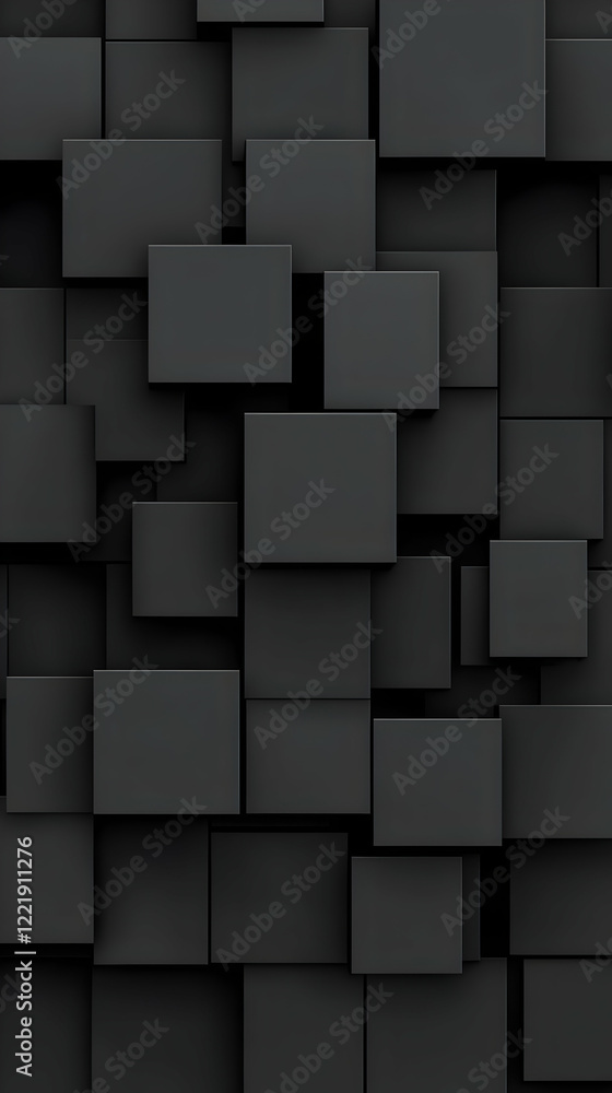 Dark Gray 3D Cube Background Illustration Dark Gray 3D Cube Background Illustration