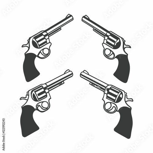 pistol and bullets