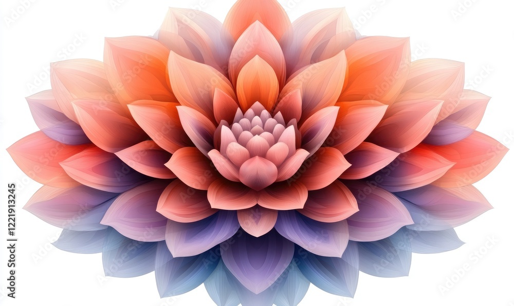 Fototapeta premium A vibrant magic flower shines in hues of pink and orange, showcasing its fantastical beauty, perfect for celebrating Women's Day in March and the arrival of spring