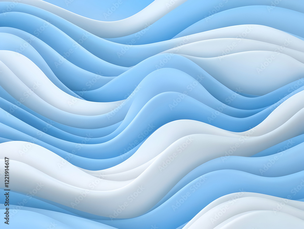 Obraz premium Abstract 3D Blue Wave Background