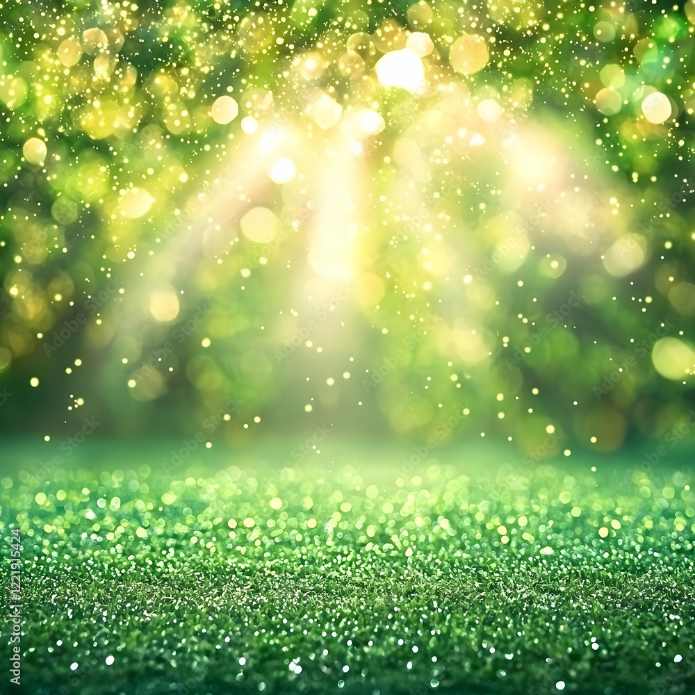 Fototapeta premium Green Glitter Background Illustration