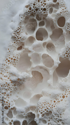 Abstract White Porous Texture Image photo