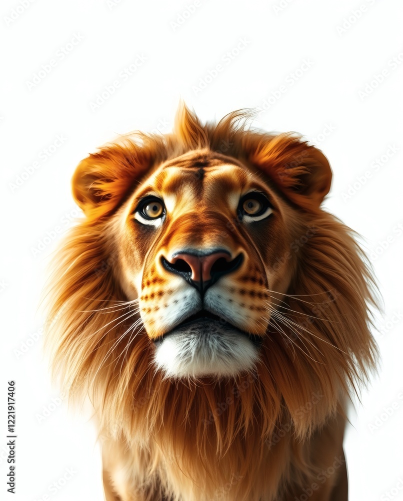 Majestic Lion Looking Up Majestic Lion Looking Up