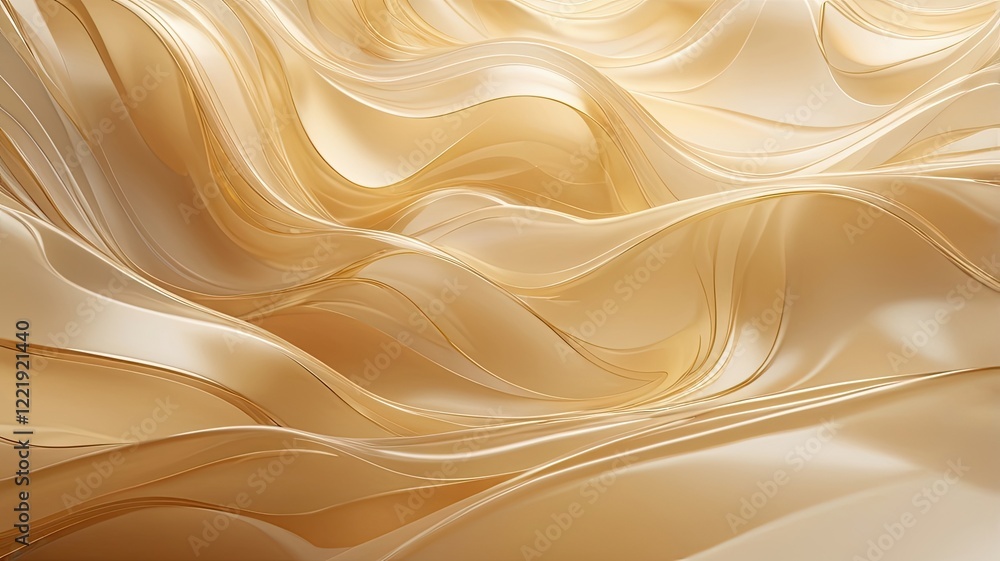 Obraz premium A luxurious abstract image of flowing, golden fabric with soft, subtle waves and highlights.