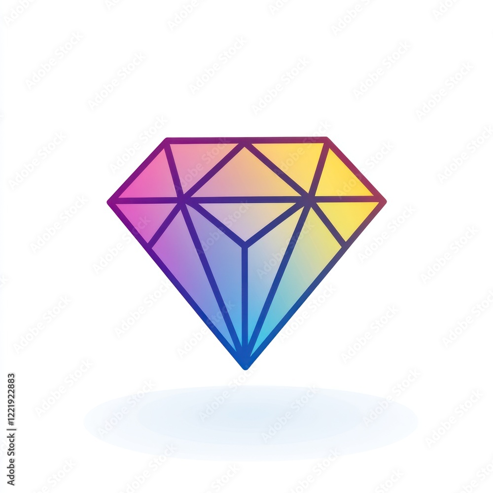 A Colorful Gradient Diamond Geometric Design A Colorful Gradient Diamond Geometric Design