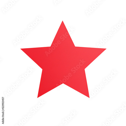 Bright Red Five-Pointed Star for Creative Designs