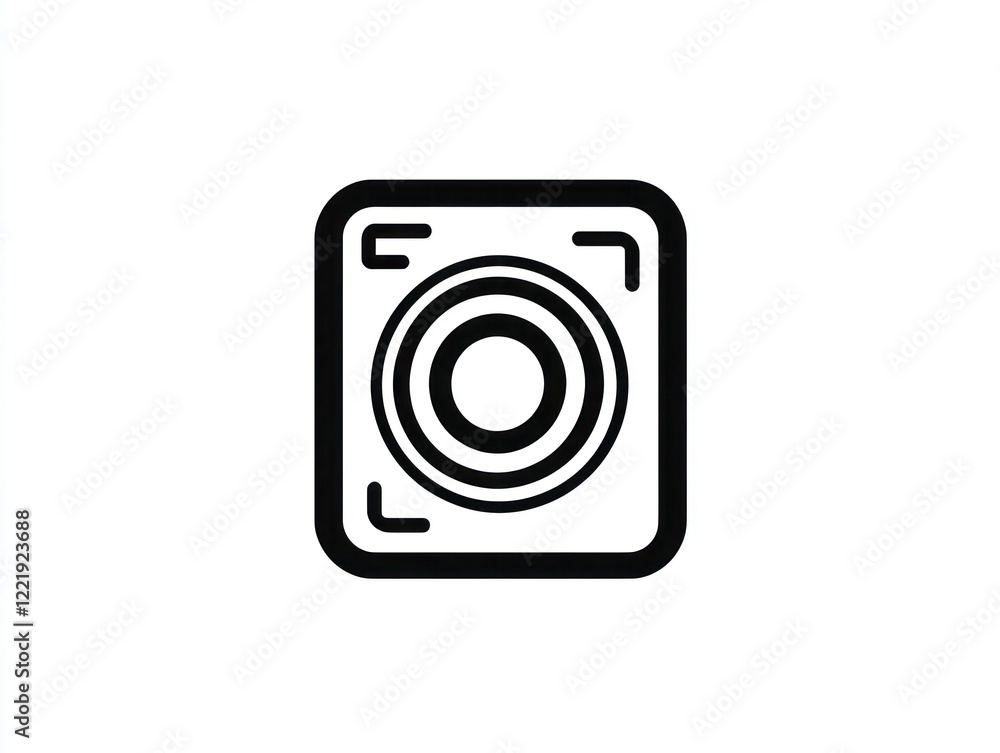 Camera Icon Represents Photography Focus Target Camera Icon Represents Photography Focus Target