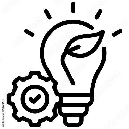 Energy Efficiency Outline Icon