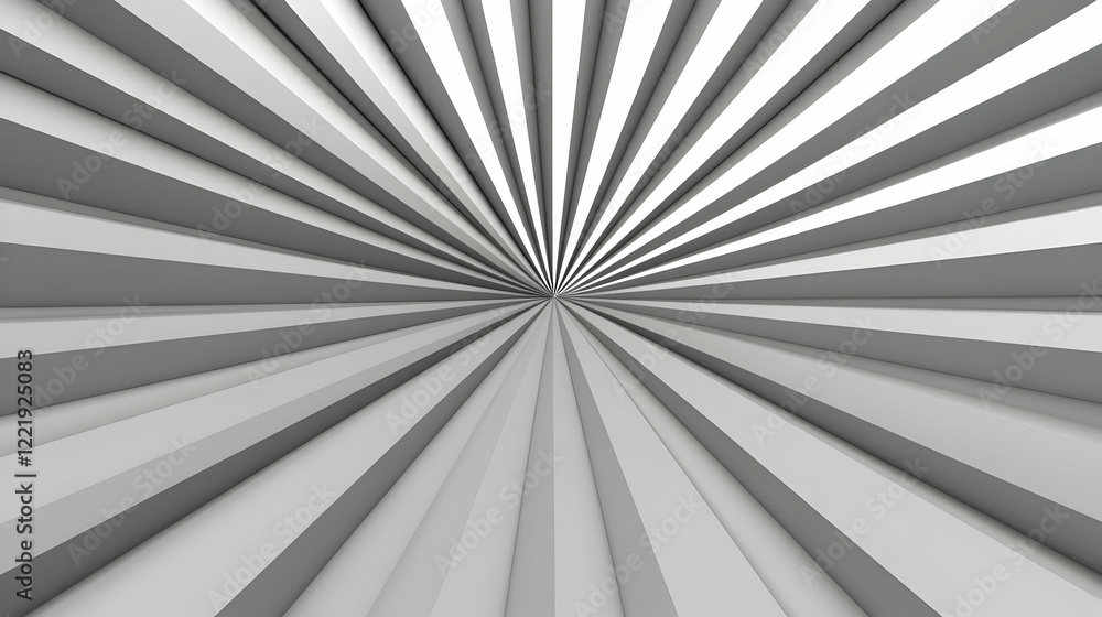 Obraz premium Abstract 3D Grey Radiating Stripes Background