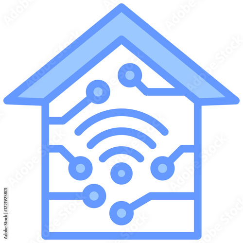 Smarthome Lineal Blue Icon