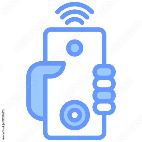 Remote Control Lineal Blue Icon