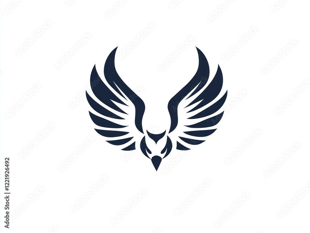 Obraz premium Stylized Bird With Outstretched Wings Design