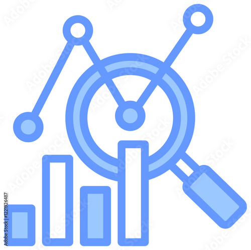 Data Analysis Lineal Blue Icon