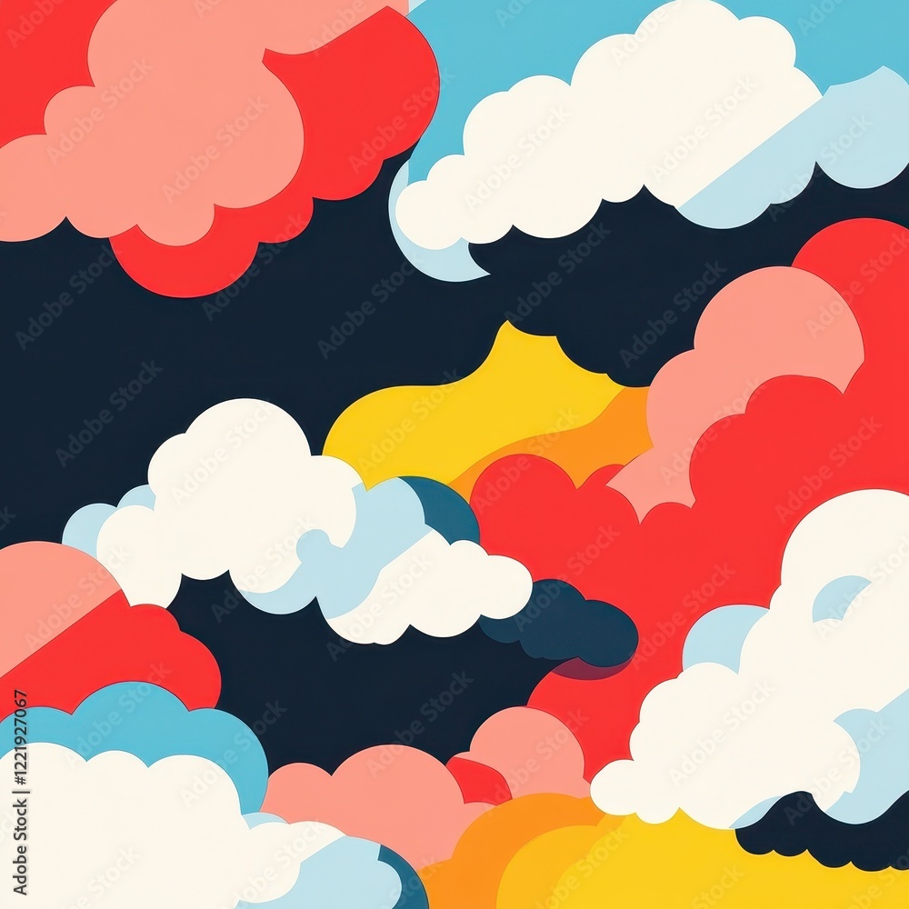 Abstract Colorful Cloudscape Artistic Design Abstract Colorful Cloudscape Artistic Design