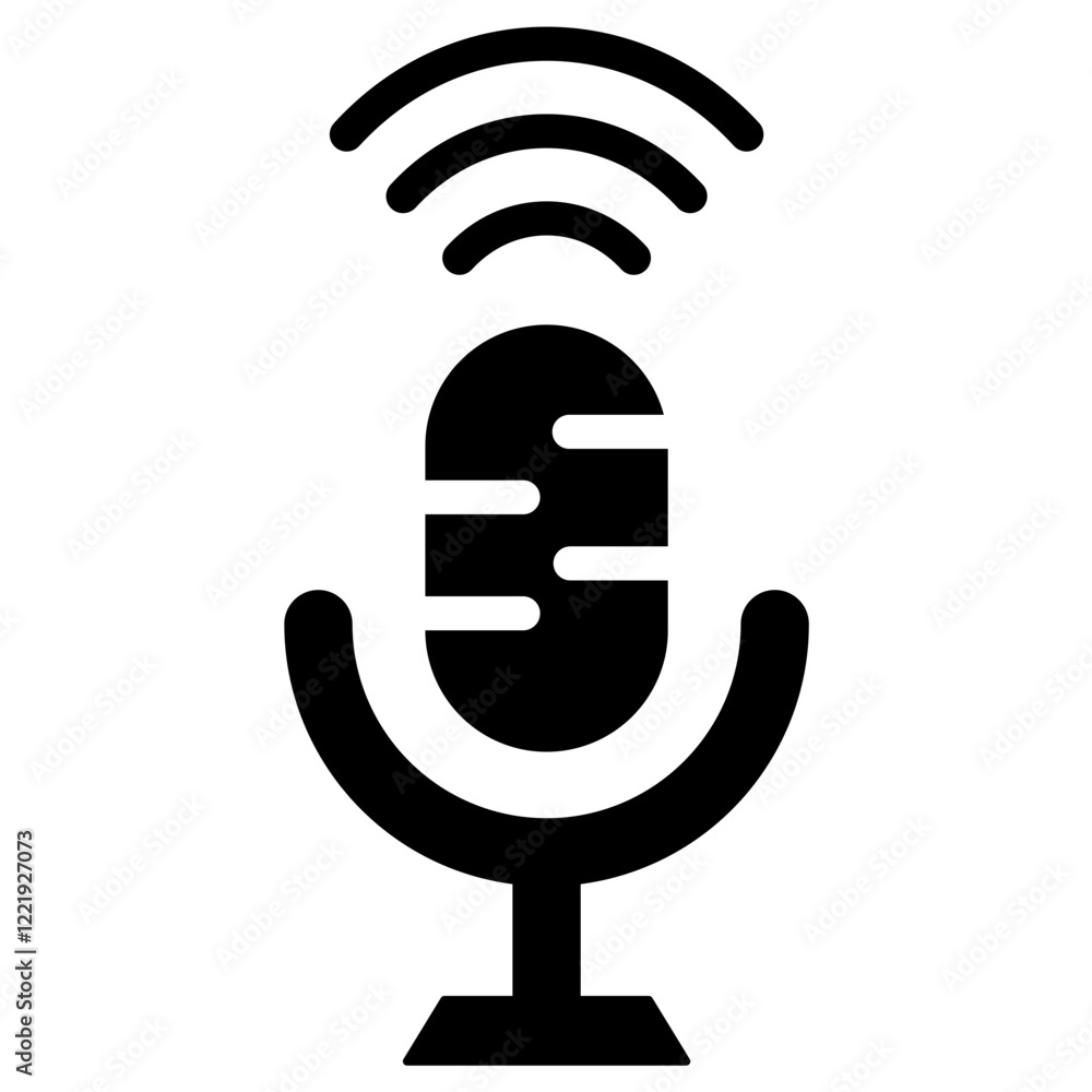 Voice Assistant Solid Black Icon Voice Assistant Solid Black Icon