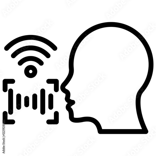 Speech Recognition Outline Icon