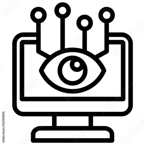 Computer Vision Outline Icon